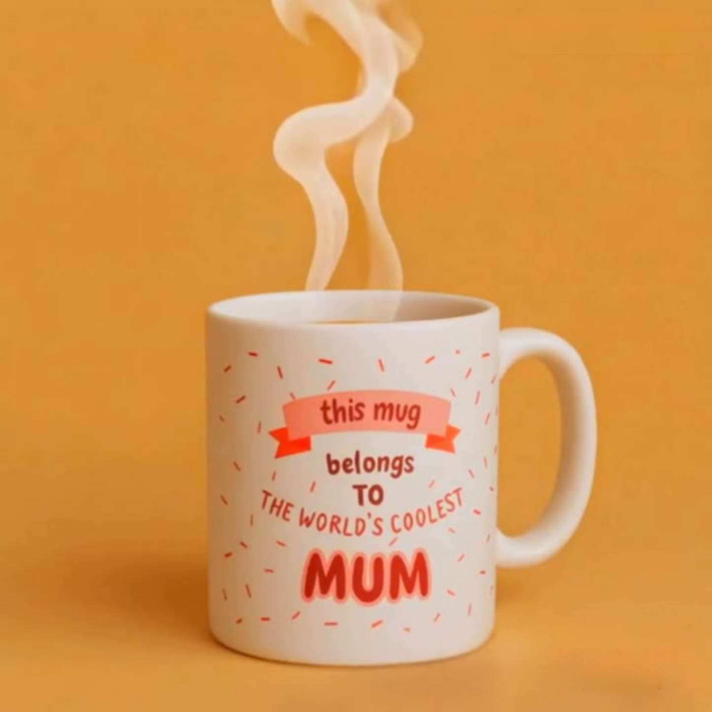 "World's Coolest Mum Mug "    Cute Pink Gift for Mother's Day, Birthday, or Appreciation